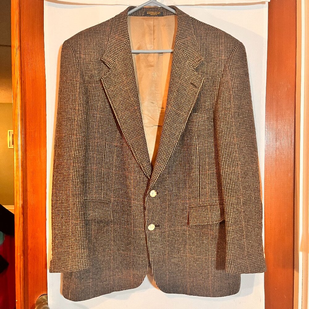 2 Button 100% Wool Blazer Elbow Patch 43r - image 1